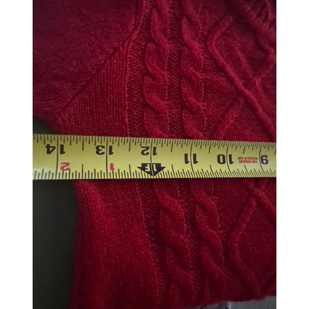2-Hip Kids Red Cable Knit Reindeer Snowflake Christmas Sweater Dress Size 6 - Picture 7 of 8